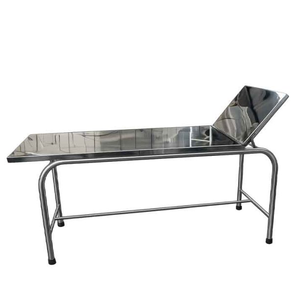Divã Clínico | Aço Inox com Cabeceira Articulável